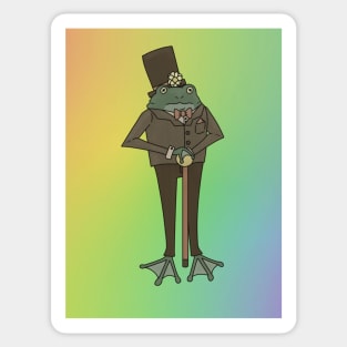 Gay Dapper Frog Sticker